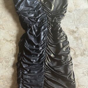 Bebe Black Strapless Dress Elegant and Sophisticated